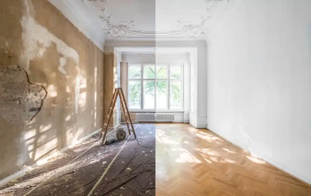 renovation_appartement_bordeaux
Téléchargez votre image convertie et redimensionnée :
Télécharger l'image en .webp
Description ALT pour l'image :
rénovation avant-après d'un appartement à Bordeaux montrant un intérieur ancien partiellement rénové, avec des murs refaits et un parquet restauré pour une transformation moderne et lumineuse.